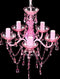 vidaXL - Krystallkrone - 5 - pærer - rosa
