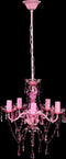vidaXL - Krystallkrone - 5 - pærer - rosa