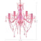 vidaXL - Krystallkrone - 5 - pærer - rosa