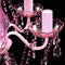 vidaXL - Krystallkrone - 5 - pærer - rosa