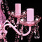vidaXL - Krystallkrone - 5 - pærer - rosa