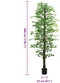vidaXL - Kunst - Ficus - Plant - 2016 - Bladeren - 300 - cm - groen