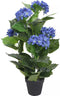 vidaXL - Kunst - hortensia - plant - met - pot - 60 - cm - rood
