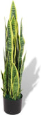 vidaXL - Kunst - sanseveria - plant - met - pot - 90 - cm - groen