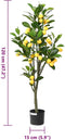 vidaXL - Kunstcitroenboom - 136 - blaadjes - 120 - cm - groen