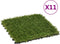 vidaXL - Kunstgrastegels - 11 - st - 30x30 - cm - groen