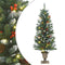 vidaXL - Kunstkerstbomen - 2 - st - 100 - LED's - 120 - cm - groen