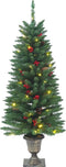 vidaXL - Kunstkerstbomen - 2 - st - 100 - LED's - 120 - cm - groen