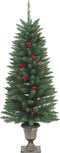 vidaXL - Kunstkerstbomen - 2 - st - 100 - LED's - 120 - cm - groen