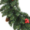 vidaXL - Kunstkerstbomen - 2 - st - met - krans, - guirlande - en - LED's