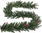 vidaXL - Kunstkerstbomen - 2 - st - met - krans, - guirlande - en - LED's