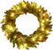 vidaXL - Kunstkerstbomen - 2 - st - met - krans, - guirlande - en - LED's