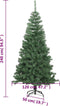 vidaXL - Kunstkerstboom - groen - L - 240 - cm