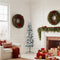 vidaXL - Kunstkerstboom - half - met - sneeuw - smal - 150 - cm