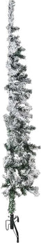 vidaXL - Kunstkerstboom - half - met - sneeuw - smal - 150 - cm