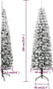 vidaXL - Kunstkerstboom - half - met - sneeuw - smal - 180 - cm