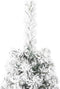vidaXL - Kunstkerstboom - half - met - sneeuw - smal - 180 - cm