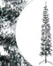 vidaXL - Kunstkerstboom - half - met - sneeuw - smal - 180 - cm