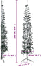 vidaXL - Kunstkerstboom - half - met - sneeuw - smal - 180 - cm
