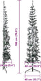 vidaXL - Kunstkerstboom - half - met - sneeuw - smal - 180 - cm
