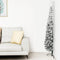 vidaXL - Kunstkerstboom - half - met - sneeuw - smal - 180 - cm