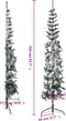 vidaXL - Kunstkerstboom - half - met - sneeuw - smal - 210 - cm