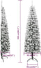vidaXL - Kunstkerstboom - half - met - sneeuw - smal - 240 - cm