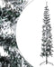 vidaXL - Kunstkerstboom - half - met - sneeuw - smal - 240 - cm