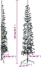 vidaXL - Kunstkerstboom - half - met - sneeuw - smal - 240 - cm