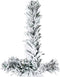 vidaXL - Kunstkerstboom - half - met - sneeuw - smal - 240 - cm