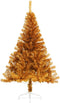 vidaXL - Kunstkerstboom - half - met - standaard - 120 - cm - PET - goudkleurig