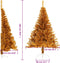 vidaXL - Kunstkerstboom - half - met - standaard - 180 - cm - PET - goudkleurig