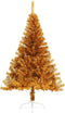 vidaXL - Kunstkerstboom - half - met - standaard - 180 - cm - PET - goudkleurig