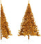 vidaXL - Kunstkerstboom - half - met - standaard - 210 - cm - PET - goudkleurig