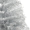 vidaXL - Kunstkerstboom - half - met - standaard - 210 - cm - PET - zilverkleurig