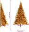 vidaXL - Kunstkerstboom - half - met - standaard - 210 - cm - PET - goudkleurig