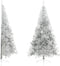 vidaXL - Kunstkerstboom - half - met - standaard - 240 - cm - PET - zilverkleurig