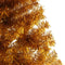 vidaXL - Kunstkerstboom - half - met - standaard - 240 - cm - PET - goudkleurig