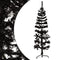 vidaXL - Kunstkerstboom - half - met - standaard - smal - 120 - cm - zwart