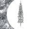vidaXL - Kunstkerstboom - half - met - standaard - smal - 120 - cm - zilverkleurig