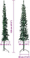 vidaXL - Kunstkerstboom - half - met - standaard - smal - 120 - cm - groen