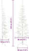 vidaXL - Kunstkerstboom - half - met - standaard - smal - 120 - cm - wit