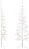 vidaXL - Kunstkerstboom - half - met - standaard - smal - 120 - cm - wit