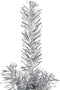 vidaXL - Kunstkerstboom - half - met - standaard - smal - 120 - cm - zilverkleurig