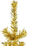 vidaXL - Kunstkerstboom - half - met - standaard - smal - 120 - cm - goudkleurig