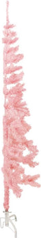 vidaXL - Kunstkerstboom - half - met - standaard - smal - 120 - cm - roze