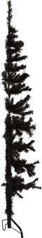 vidaXL - Kunstkerstboom - half - met - standaard - smal - 120 - cm - zwart