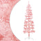 vidaXL - Kunstkerstboom - half - met - standaard - smal - 120 - cm - roze