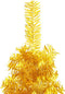 vidaXL - Kunstkerstboom - half - met - standaard - smal - 120 - cm - goudkleurig