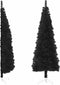 vidaXL - Kunstkerstboom - half - met - standaard - smal - 150 - cm - zwart